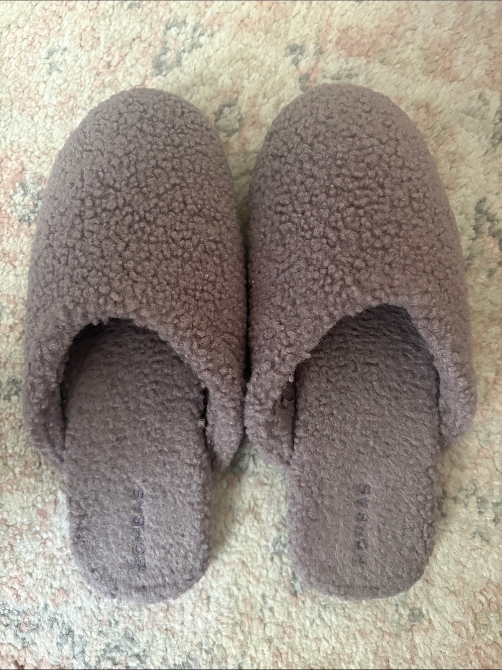 Bombas Sunday Mule Women's Sherpa Slip-On Slippers in nimbus grey